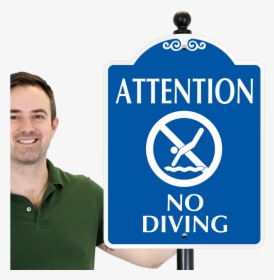 Attention Pool Sign - Sign, HD Png Download, Free Download
