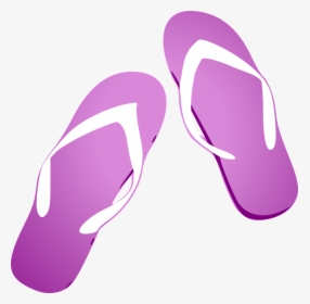 Purple Flip Flops Clip Art, HD Png Download, Free Download