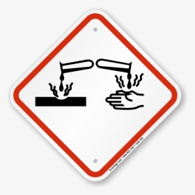 Global Harmonized System Corrosion Hazard Pictogram - Chemical Safety Symbols Corrosion, HD Png Download, Free Download