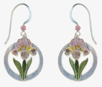 Bearded Iris Round Earrings Copy - Earrings, HD Png Download, Free Download