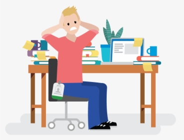 Salesforcelandian Feeling Stressed At Work - Feeling Stressed Clipart, HD Png Download, Free Download