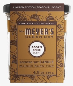 Mrs Meyers Acorn Spice Soy Candle Small - Chocolate, HD Png Download, Free Download