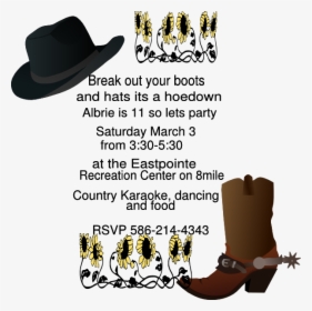 Hoedown Invitation Clipart, HD Png Download, Free Download
