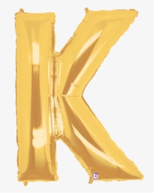 Gold Letter K Foil Balloon Letters - Letter K Balloon, HD Png Download, Free Download