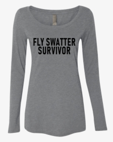 Fly Swatter Survivor Women"s Long Sleeve Tee - T-shirt, HD Png Download, Free Download