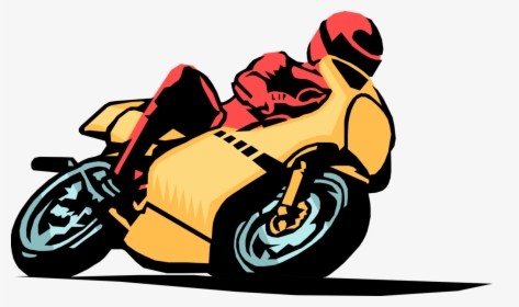 Vector Illustration Of Motorcyclist In Motorcycle Bike - Vector Racing Bike Logo, HD Png Download, Free Download