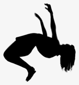 Silhouette Woman Jumping Falling Floating Clipart , - Girl Falling Silhouette Png, Transparent Png, Free Download