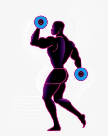 Transparent Weightlifting Clipart - Lifting Weights Clipart Silhouette, HD Png Download, Free Download