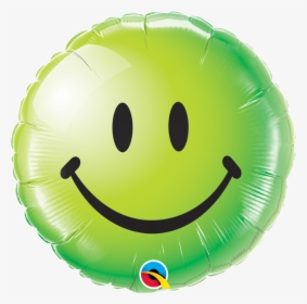 Emoji Smiley Face Green 18 Inch Foil Balloon - Smiley Face Balloon Png, Transparent Png, Free Download