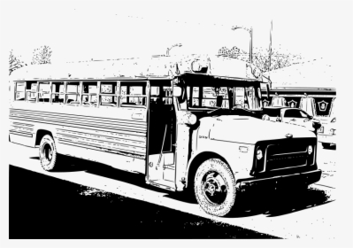 Old School Bus Vector, HD Png Download, Free Download