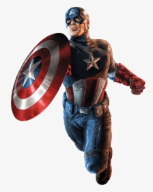 Captain America Flying - Captain America Shield Chris Evans, HD Png Download, Free Download
