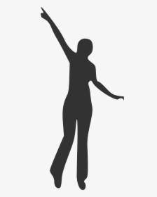 Silhouette Drawing Woman Clip Art - Woman Silhouette Pointing Png, Transparent Png, Free Download