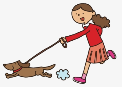 Human Behavior,toddler,boy - Walk The Dog Cartoon, HD Png Download, Free Download