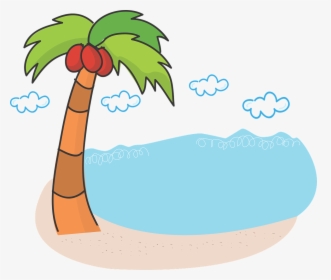 Palm Vector Graphics,free Pictures, - Clip Art Palm Tree Beach, HD Png Download, Free Download