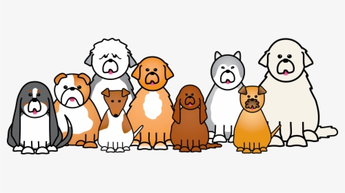 Dog Pet Clip Art - Group Of Dogs Cartoon, HD Png Download, Free Download