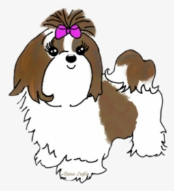 Shihtzu Dog Puppy Sticker Stickers - Shitchu Clipart, HD Png Download, Free Download