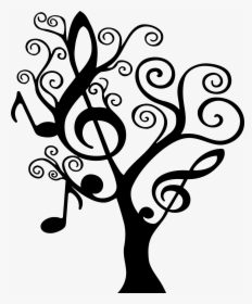 Images Of Music Notes Symbols Gallery - Music Tree Silhouette, HD Png Download, Free Download