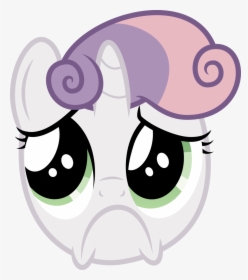 Sad Puppy Face Cartoon - My Little Pony Sad Face, HD Png Download, Free Download