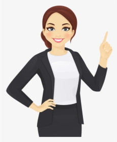 Cartoon Lady Pointing Png, Transparent Png, Free Download