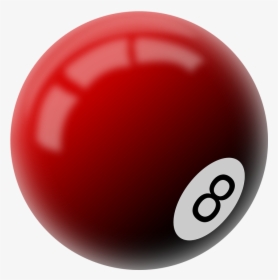 Billiards, Billiard-ball, 8 Ball, Eight, Balls, Red - Billiard Ball, HD Png Download, Free Download