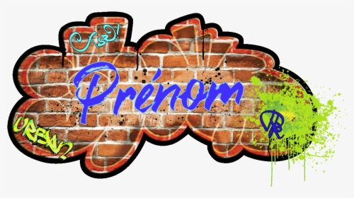 Sticker Prenom Personnalisable Mur De Graffiti Ambiance - Graphic Design, HD Png Download, Free Download