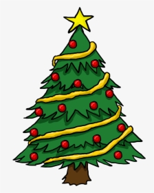 Free To Use Public Domain Christmas Tree Clip Art - Simple Christmas Tree Cartoon, HD Png Download, Free Download