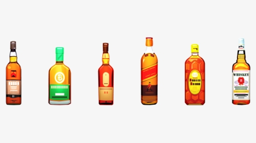 Alcohol, Bottles, Whiskey, Wine, Scotch - Transparent Alcohol Bottles, HD Png Download, Free Download