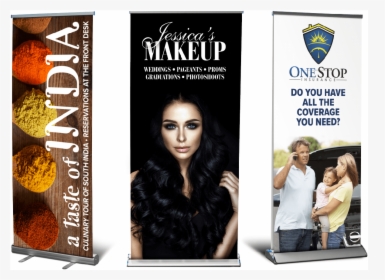 Three Retractable Banners Side By Side - Retractable Pop Up Banner, HD Png Download, Free Download