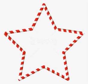 Christmas Candy Cane Star Border Png - Candy Cane Border Tag, Transparent Png, Free Download