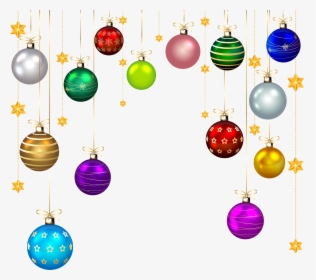 Balls Christmas Ornaments Clip Art Transparent , Png - Hanging Christmas Ornaments Clip Art, Png Download, Free Download