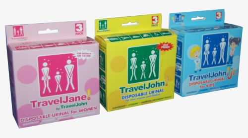 Traveljohn Disposable Urinals Packaging - Travel John, HD Png Download, Free Download