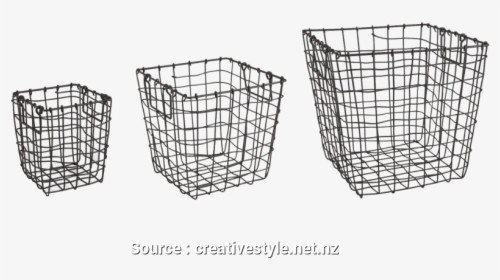 Wire Mesh Baskets Nz Wire Baskets - Storage Basket, HD Png Download, Free Download