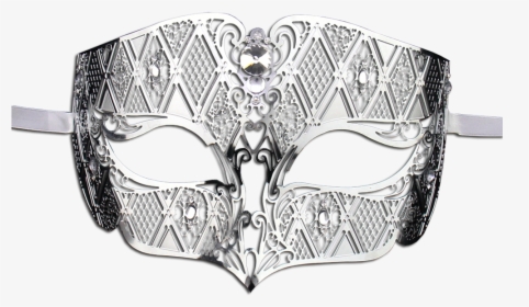 Silver Series Diamond Design Laser Cut Venetian Masquerade - Silver Masquerade Mask Png, Transparent Png, Free Download