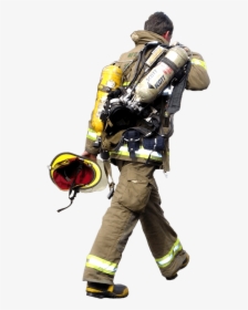 Firefighter Walking - Firefighter Png, Transparent Png, Free Download
