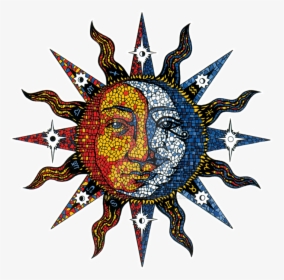 Transparent Sun And Moon Png - Trippy Sun And Moon, Png Download, Free Download