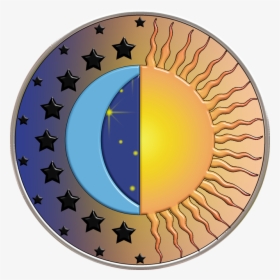 Sun And Moon - Clock Clipart Half Hour, HD Png Download, Free Download
