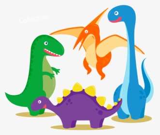 Dinosaur Vector Cartoon Euclidean Free Download Image - Cartoon Dinosaurs Transparent Background, HD Png Download, Free Download