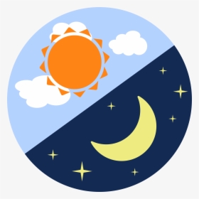 Night And Morning Sun Moon Clipart Cliparts Others - Day And Night Icon, HD Png Download, Free Download