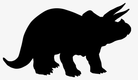 Dinosaurs Clipart Svg - Triceratops Silhouette, HD Png Download, Free Download