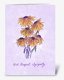 Black Eyed Susans Greeting Card - Alpine Aster, HD Png Download, Free Download