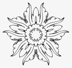 Black Eyed Susan Clip Art Black And White - Line Art Flower Designs, HD Png Download, Free Download