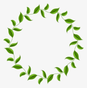 Wreath Border Png Jpg Library Library - Leaf Circle Border Png, Transparent Png, Free Download