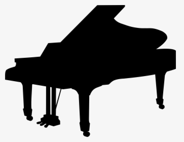 Piano Keyboard Musical Instruments Silhouette - Clipart Grand Piano Silhouette, HD Png Download, Free Download