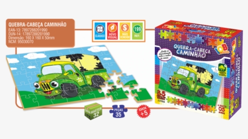Brinquedo Educativo Quebra Cabeça Caminhão 35 Peças - Educational Toy, HD Png Download, Free Download