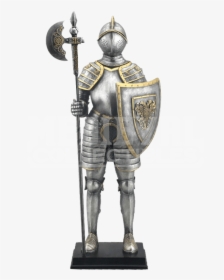 Armor With Pollaxe Statue - Medieval Armor, HD Png Download, Free Download