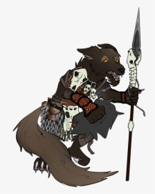 Dnd Werewolf Monk - Dnd Spear And Shield, HD Png Download, Free Download