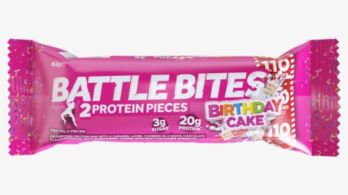 Battle Bites Birthday Cake Bar 62g"  Class="lazy - Energy Bar, HD Png Download, Free Download