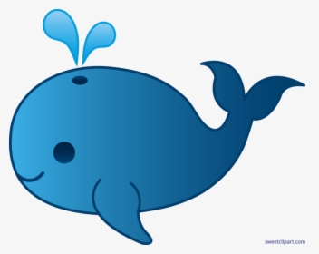 Cute Blue Whale Clip Art - Cute Blue Whale Clipart, HD Png Download, Free Download