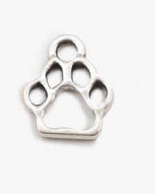 Silver Paw Print Charm - Body Jewelry, HD Png Download, Free Download