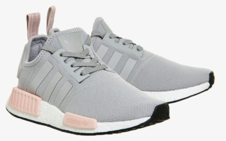 Adidas Grey And Pink Nmd, HD Png Download, Free Download